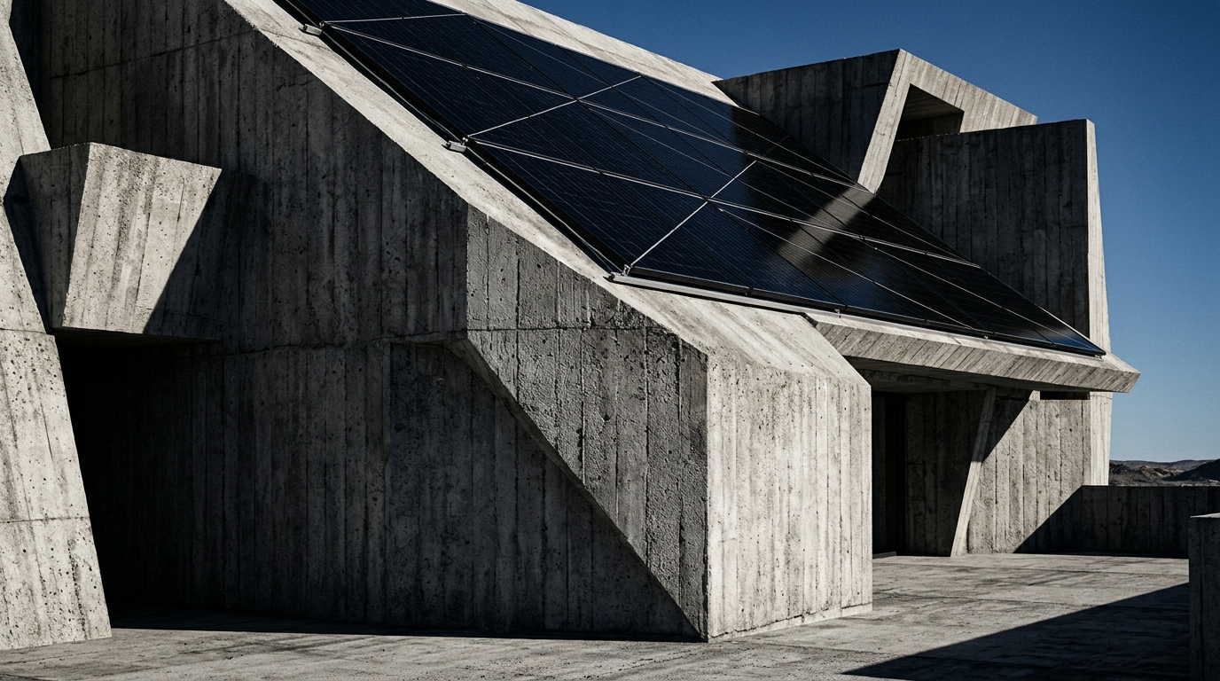 Architectural Brutalist Solar Array